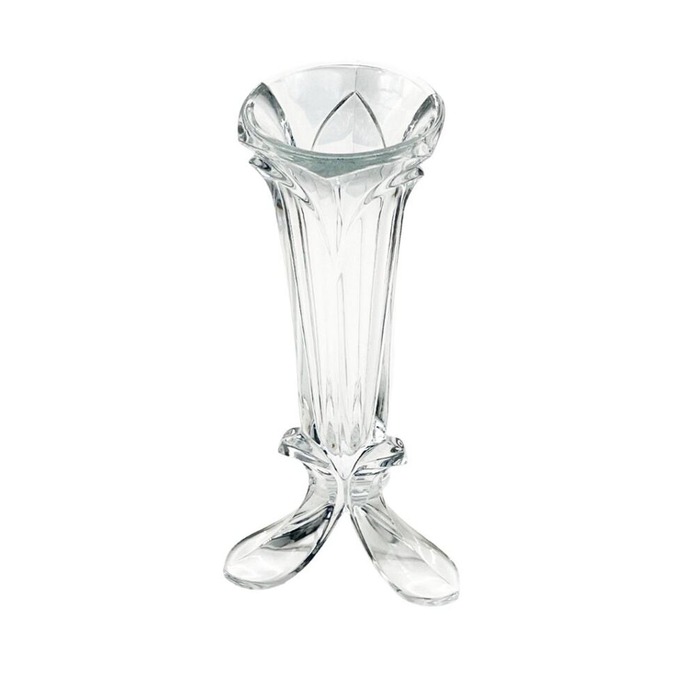 Cristal D'Arques Durand BANDOL 24% Lead Crystal 3-Footed Flower Bud Vase 8-3/4"